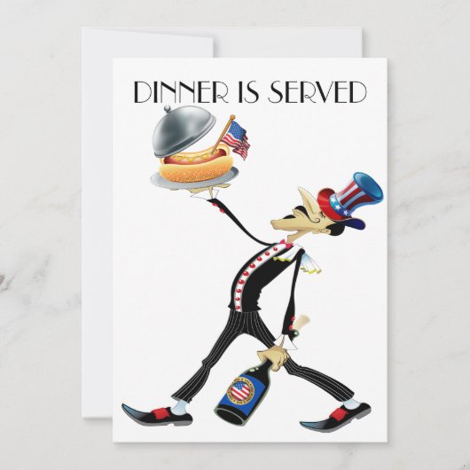 Invitation unique pour dîner / rassemblement versi (Devant)