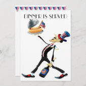 Invitation unique pour dîner / rassemblement versi (Devant / Derrière)