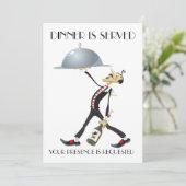 Invitation unique pour dîner / réunion (Debout devant)