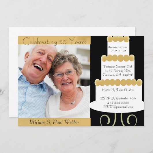 Invitation unique pour la fête d'anniversaire de 5 (Devant / Derrière)