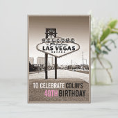 Invitation unique pour un anniversaire à Las Vegas (Debout devant)
