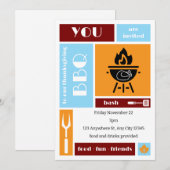 Invitation unique pour un BBQ de Thanksgiving (Devant / Derrière)