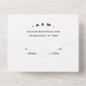 Invitation unique pour un mariage champêtre à la f (Verso)