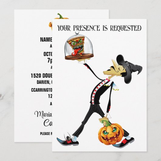 Invitation unique pour un rassemblement Halloween (Devant / Derrière)