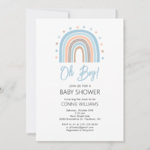 Invitation unique pour une Baby Shower arc-en-ciel