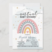 Invitation unique pour une baby shower virtuelle a (Devant)