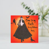 Invitation unique pour une soirée Halloween Dracul (Debout devant)