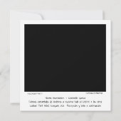 Invitation Unique Retro Instant Photo Mariage espagnol (Dos)