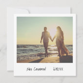 Invitation Unique Retro Instant Photo Mariage espagnol (Devant)