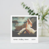 Invitation Unique Retro Instant Photo Wedding shower (Debout devant)