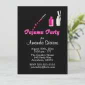 Invitation unique rose pour filles pour une soirée (Debout devant)