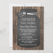 Invitation Unique Rustic Mason Jar Chalkboard Mariage (Devant)