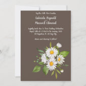 Invitation Unique Rustique Floral White Daisy Mariage (Devant)