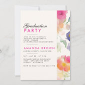 Invitation Unique Simple Floral Graduation Party 2025 (Devant)