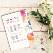 Invitation Unique Simple Floral Green journée mère BRUNCH