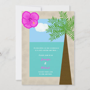 Invitation Unique Tropical Beach Wedding Invite