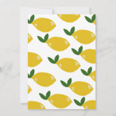 Invitation Unique Un an bébé anniversaire citron mignon (Dos)