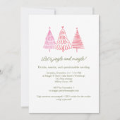 Invitation Unique Whimsical Drawing Christmas Holiday Party (Devant)