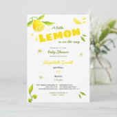 Invitation Unisex petit citron sur le chemin babyshower (Debout devant)