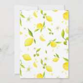 Invitation Unisex petit citron sur le chemin babyshower (Dos)