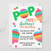 Invitation Unisex Rainbow Pop It Fidget Jouet Anniversaire En (Devant)