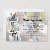 Invitation Unisexe | Collage de photos | Anniversaire (Devant)