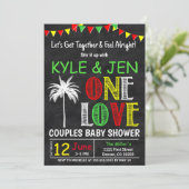 Invitation Unissons-nous, un Baby shower amoureux des couples (Debout devant)