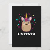 Invitation Unitato Unicorn Potato Cute Funny Vegetable Fries (Devant)