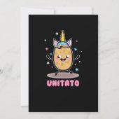 Invitation Unitato Unicorn Potato Cute Funny Vegetable Fries (Devant)