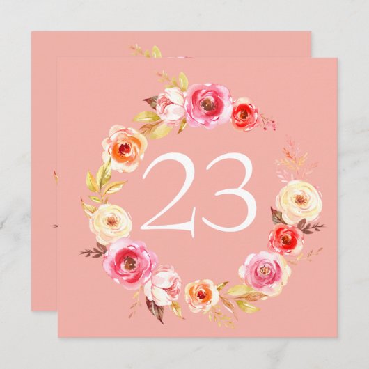 Invitation Unité rose (Devant / Derrière)