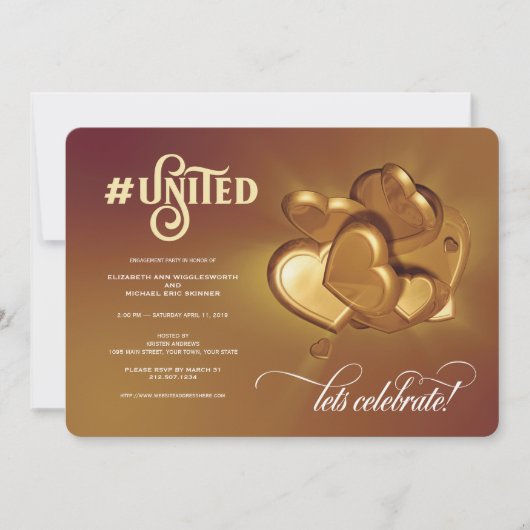 Invitation United Gold Party (Devant)