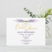 Invitation Unités de fleurs de lavande de Fête des mariées mi (Debout devant)