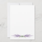 Invitation Unités de fleurs de lavande de Fête des mariées mi (Dos)