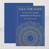 Invitation Unity in Bloom Blue Save The Date Announcement (Devant / Derrière)