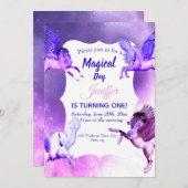 Invitation Univers Magique Pegasus. (Devant / Derrière)