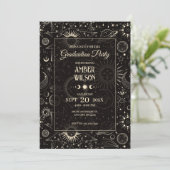 Invitation Univers mystique de lune de soleil graduation (Debout devant)