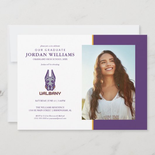 Invitation Université d'Albany Great Danes (Devant)