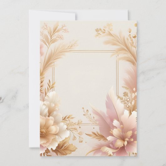 Invitation université damask diplôme début (Dos)