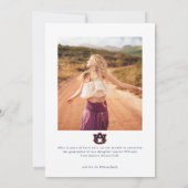 Invitation Université d'Auburn | Remise des diplômes (Dos)