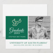 Invitation Université de South Florida Graduate (Devant / Derrière)