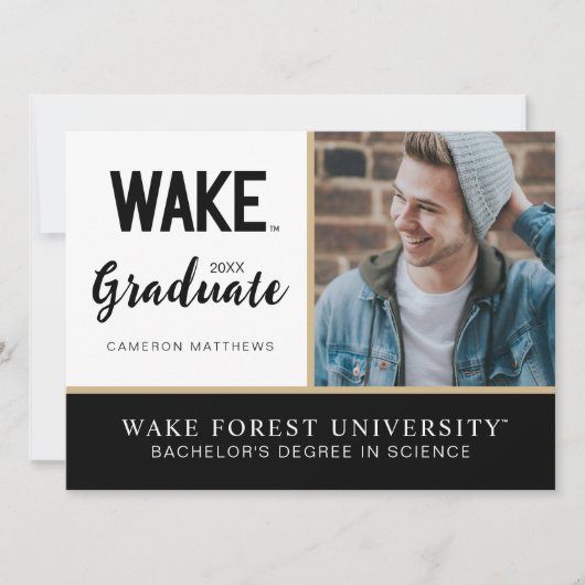 Invitation Université de Wake Forest | Wake Wordmark (Devant)