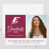 Invitation Université Eastern Kentucky E (Devant / Derrière)