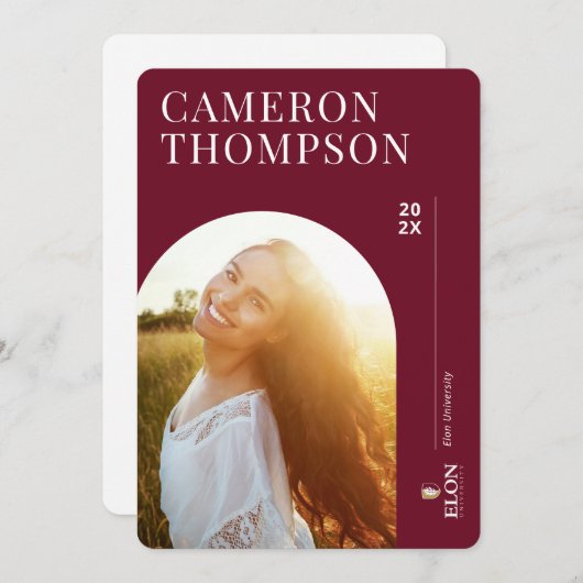 Invitation Université Elon (Devant / Derrière)