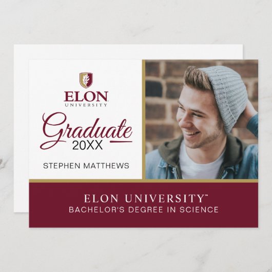 Invitation Université Elon (Devant / Derrière)