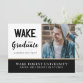 Invitation Université Wake Forest | Marque verbale Wake (Debout devant)