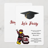 Invitation University of South Carolina Cocky (Devant / Derrière)