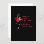 Invitation Unless I'm Sitting On Your Face My Weight Is None (Devant / Derrière)