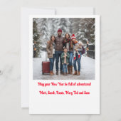 Invitation Up and Away pour Noël (Dos)