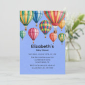 Invitation Up Up & Away Balloon Baby Shower  (Debout devant)