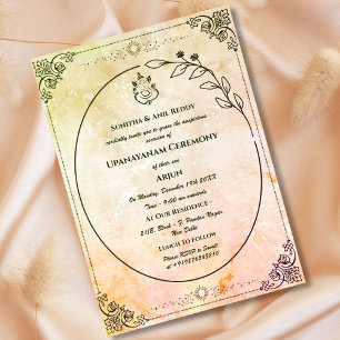 Invitation Upanayanam aka cérémonie du fil sacré hindou Janeu